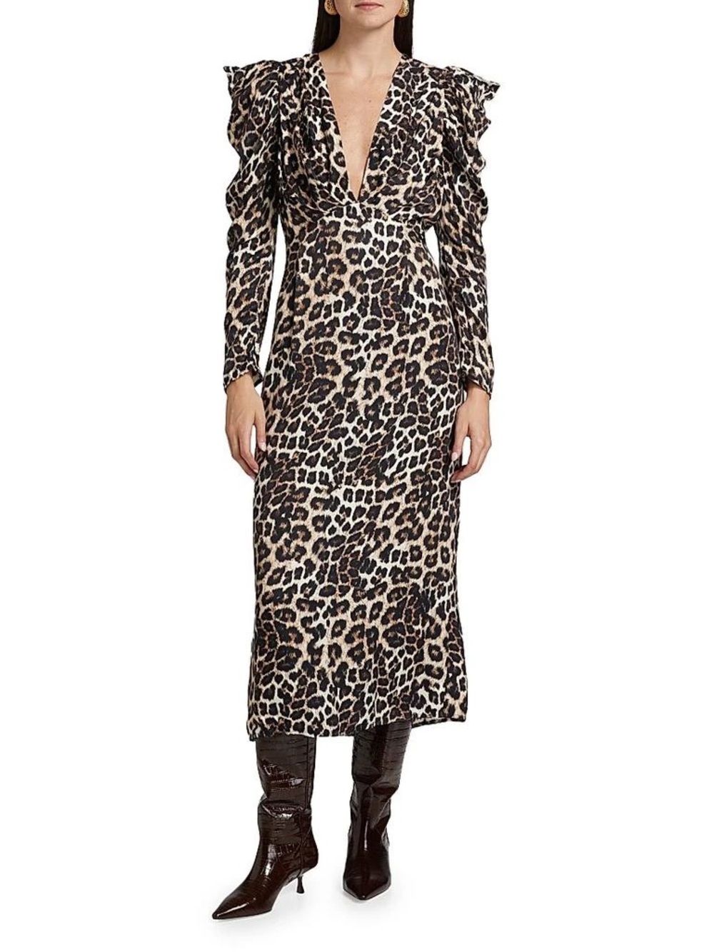 FARM RIO Women's Natural Skin Midi Dress Size XS - Picture 4 of 8